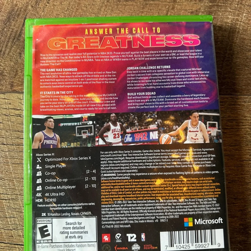 Unisex 2K NBA 2K23 Xbox Series X Video Game One Size Green Orange